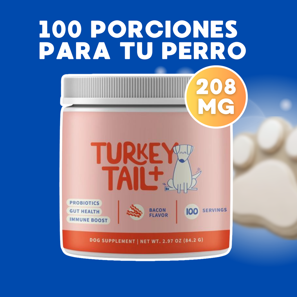TURKEY TAIL + ELIMINA LAS ALERGIAS Y PROBLEMAS DIGESTIVOS DE TU MASCOTA